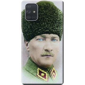 Kılıf Merkezi 392 Samsung Galaxy A71 SM-A715F Mustafa Kemal Atatürk Baskılı Silikon Kılıf