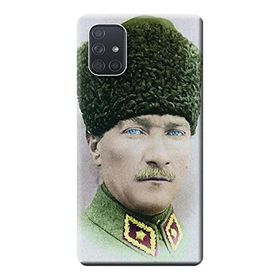 Kılıf Merkezi 392 Samsung Galaxy A71 SM-A715F Mustafa Kemal Atatürk Baskılı Silikon Kılıf