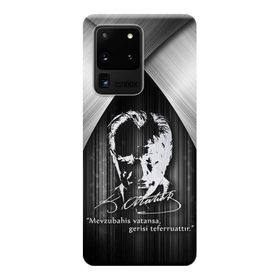 Kılıf Merkezi 401 Samsung Galaxy S20 Ultra SM-G988B Atatürk Baskılı Silikon Kılıf