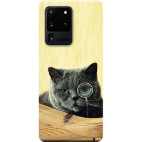 Kılıf Merkezi 470 Samsung Galaxy S20 Ultra SM-G988B Kedi Resim Baskılı Silikon Kılıf