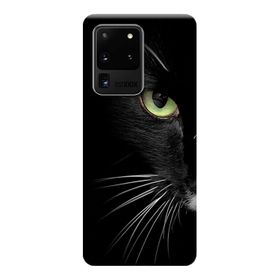 Kılıf Merkezi 482 Samsung Galaxy S20 Ultra SM-G988B Face Cat, Clear Baskılı Silikon Kılıf
