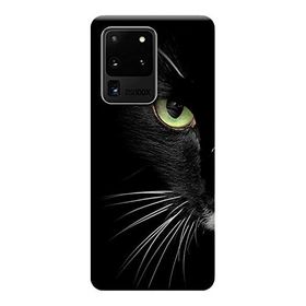 Kılıf Merkezi 482 Samsung Galaxy S20 Ultra SM-G988B Face Cat, Clear Baskılı Silikon Kılıf