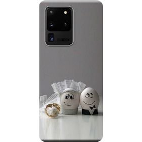 Kılıf Merkezi 558 Samsung Galaxy S20 Ultra SM-G988B Yumurtaşk Baskılı Silikon Kılıf