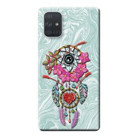 Kılıf Merkezi 567 Samsung Galaxy A71 SM-A715F Renkli Tüyler Baskılı Silikon Kılıf