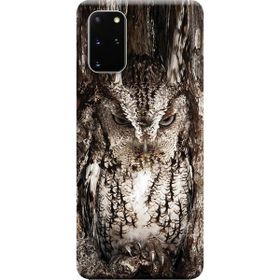 Kılıf Merkezi 571 Samsung Galaxy S20 Plus SM-G985F Baykuş Baskılı Silikon Kılıf