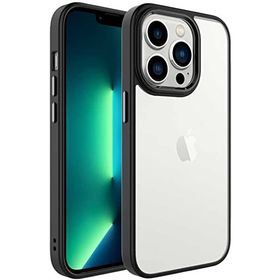 Kilifplus Apple iPhone 14 (6.1) Siyah Şeffaf Arka Yüzey Renkli Kenar Krom Kapak Kılıf