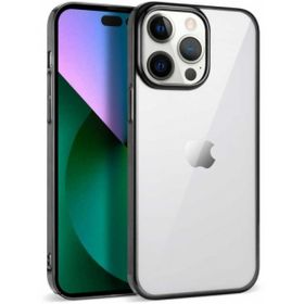 Kilifplus Apple iPhone 14 Pro (6.1) Siyah Silikon Renkli Esnek Pixel Kapak Kılıf