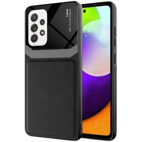 Kilifplus Galaxy A52s Deri Görünümlü Emiks Kapak Siyah Kılıf