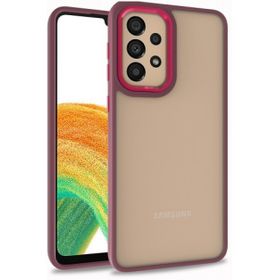 Kilifplus Galaxy A53 Electro Silikon Renkli Flora Kapak Kırmızı Kılıf