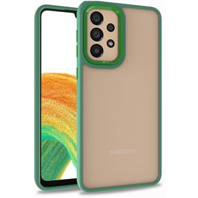 Kilifplus Galaxy A53 Electro Silikon Renkli Flora Kapak Yeşil Kılıf