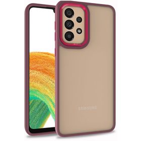 Kilifplus Galaxy A73 Electro Silikon Renkli Flora Kapak Kırmızı Kılıf