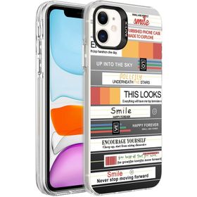 Kilifplus iPhone 11 Desenli Zore Silver Sert Kapak Çiçek Kılıf