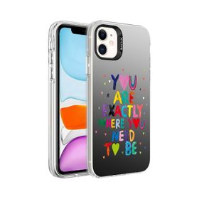 Kilifplus iPhone 11 Desenli Zore Silver Sert Kapak Çiçek Kılıf