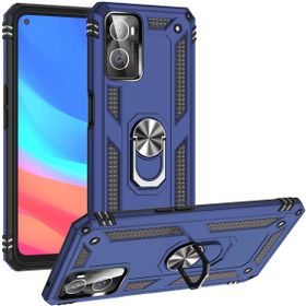 Kilifplus Oppo A96 4G Zırhlı Standlı Mıknatıslı Tank Kapak Lacivert Kılıf