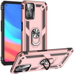 Kilifplus Oppo A96 4G Zırhlı Standlı Mıknatıslı Tank Kapak Rose Gold Kılıf