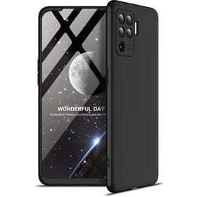 Kilifplus Oppo Reno 5 Lite 3 Parçalı 360 Tam Korumalı Rubber AYS Kapak Siyah Kılıf