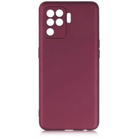Kilifplus Oppo Reno 5 Lite İnce Mat Esnek Silikon Mürdüm Kılıf