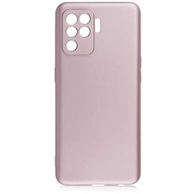Kilifplus Oppo Reno 5 Lite İnce Mat Esnek Silikon Rose Gold Kılıf