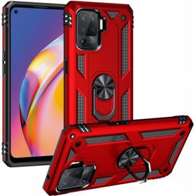 Kilifplus Oppo Reno 5 Lite Zırhlı Standlı Mıknatıslı Tank Kapak Kırmızı Kılıf