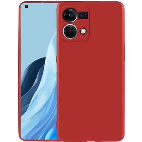 Kilifplus Oppo Reno 7 İnce Mat Esnek Silikon Kırmızı Kılıf