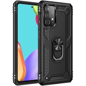 Kilifplus Samsung Galaxy A13 4G Zırhlı Standlı Mıknatıslı Tank Kapak Siyah Kılıf