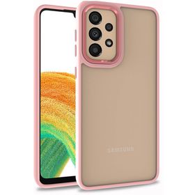 Kilifplus Samsung Galaxy A33 5G Electro Silikon Renkli Flora Kapak Rose Gold Kılıf