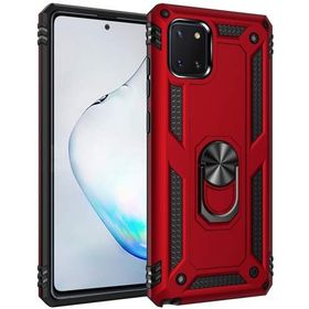 Kilifplus Samsung Galaxy Note 10 Lite Zırhlı Standlı Mıknatıslı Tank Kapak Kırmızı Telefon Kılıfı