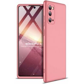 Kilifplus Samsung Galaxy Note 20 3 Parçalı 360 Tam Korumalı Rubber AYS Kapak Rose Gold Telefon Kılıfı