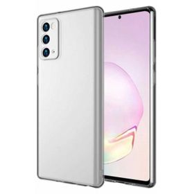 Kilifplus Samsung Galaxy Note 20 İmax Silikon Esnek 3D Kamera Korumalı Renksiz Bej Telefon Kılıfı