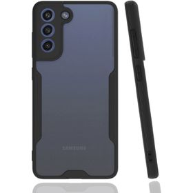Kilifplus Samsung Galaxy S21 FE Kamera Lens Korumalı Arkası Şeffaf Silikon Kapak Siyah Kılıf
