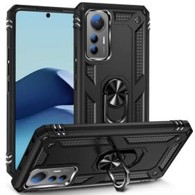 Kilifplus Xiaomi Mi 12 Lite Siyah Zırhlı Standlı Mıknatıslı Tank Kapak Kılıf