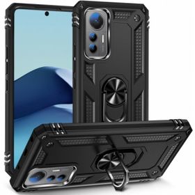Kilifplus Xiaomi Mi 12 Lite Siyah Zırhlı Standlı Mıknatıslı Tank Kapak Kılıf