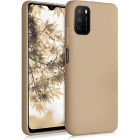 Kilifplus Xiaomi Poco M3 Gold İnce Mat Esnek Silikon Kılıf