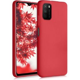 Kilifplus Xiaomi Poco M3 Kırmızı İnce Mat Esnek Silikon Kılıf