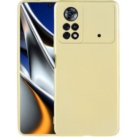 Kilifplus Xiaomi Poco X4 Pro Gold İnce Mat Esnek Silikon Kılıf