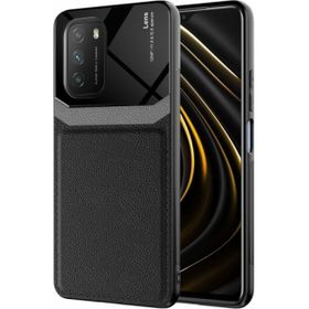 Kilifplus Xiaomi Redmi 9T Deri Görünümlü Emiks Kapak Siyah Kılıf