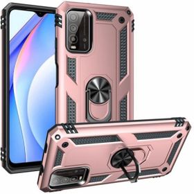 Kilifplus Xiaomi Redmi 9T Zırhlı Standlı Mıknatıslı Tank Rose Gold Kapak Kılıf