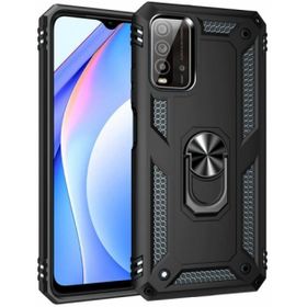 Kilifplus Xiaomi Redmi 9T Zırhlı Standlı Mıknatıslı Tank Siyah Kapak Kılıf