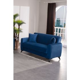 Kilim Mobilya 296652 Lacivert Dove İki Kişilik Yüksek Ayaklı Kanepe