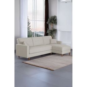 Kilim Mobilya Scandi Krem Uzanmalı Yataklı Köşe Takımı