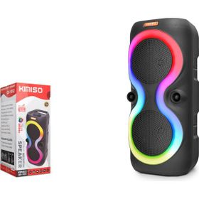 Kimiso QS-1952 Siyah RGB Led Fm Radyo 2x10 W 5.0 Bluetooth Hoparlör