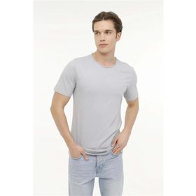 Kinetix M-SN234 BSC Raw Edge 4FX Gri Erkek T-shirt