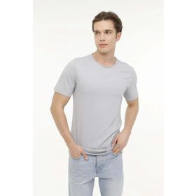 Kinetix M-SN234 BSC Raw Edge 4FX Gri Erkek T-shirt