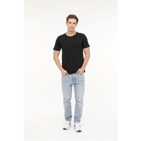Kinetix M-SN234 BSC Raw Edge 4FX Siyah Erkek T-shirt