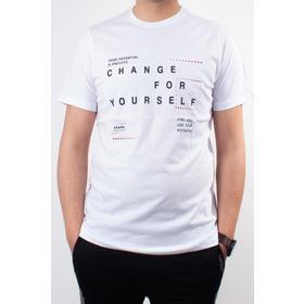 Kinetix SN-995 Brain Beyaz Günlük Bisiklet Yaka Erkek T-shirt