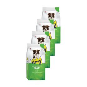 King Biftekli Pirinçli 4x7 kg Yetişkin Köpek Maması