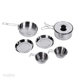King Camp Backpacker III Silver 2 Kişilik Yemek Seti
