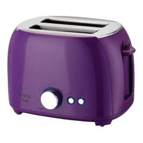King K-2178 Fiesta 800 W 2 Dilim Hazneli Ekmek Kızartma Makinesi Mor