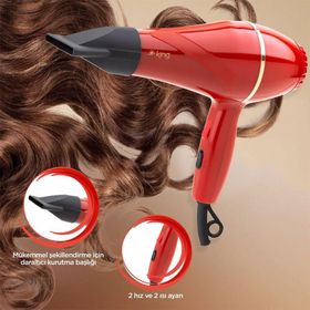 King K-429 Silkypro Kırmızı Saç Kurutma Makinesi