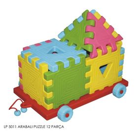 King Kids 12 Parça Lp 5011 Arabalı Puzzle